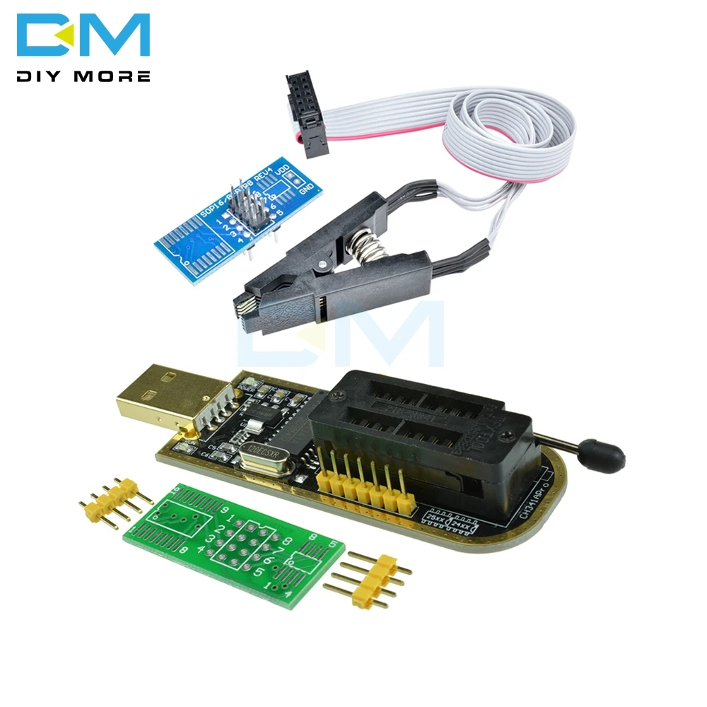 CH341 CH341A USB программатор с SOIC8 SOP8 SOP Клип IC разъем программист IC Разъем 5 В-3,3 В Поддержка 24/25XX SPI флэш-чип EEPROM