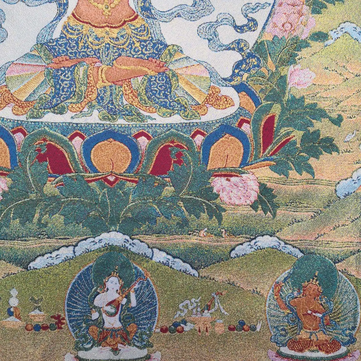 

Tibetan Buddha Thangka Tanglu Embroidered Portrait Of Tara Buddha Mother