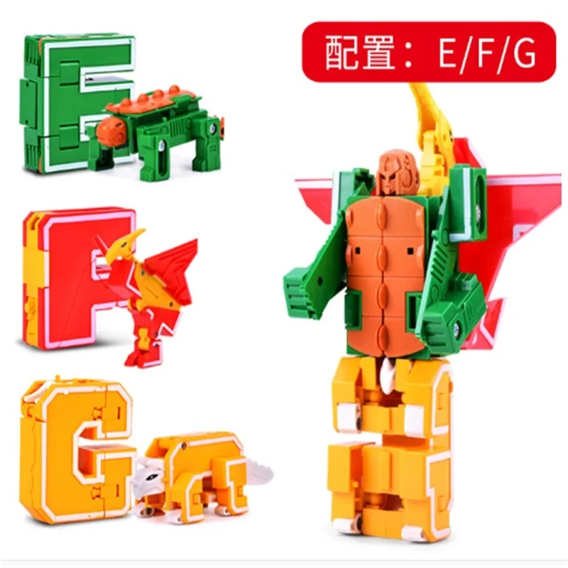 Преобразования Dinoking Dinobots A Z английский фигура с буквами игрушки|Игровые фигурки