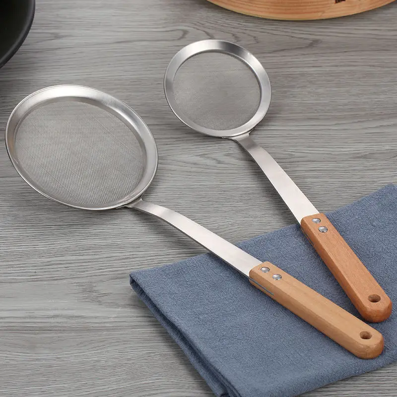 

Новый Овальный фильтр-скиммер из нержавеющей стали, масляный горшок, пищевой фильтр, кухонная посуда, дуршлаг, фильтр для жарки, Кухонное си...