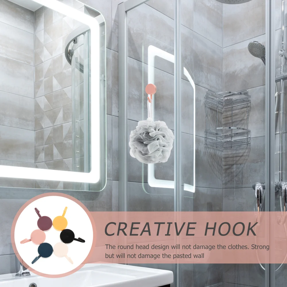 

30Pcs Self Adhesive Door Hooks Bath Towel Hooks Wall Mounted Home Hooks