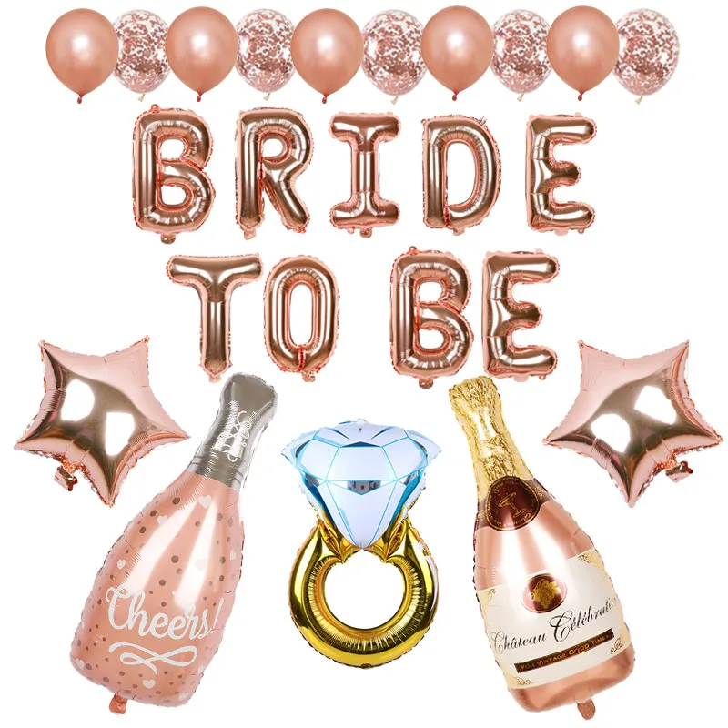 Свадебные душ 16 дюймов цвета розового золота буквы &quotBride To Be&quot Фольга шарики
