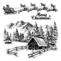 daboxibo christmas sleigh housesnowman clear stamps mold for diy scrapbooking cards making decorate crafts 2020 new arrival