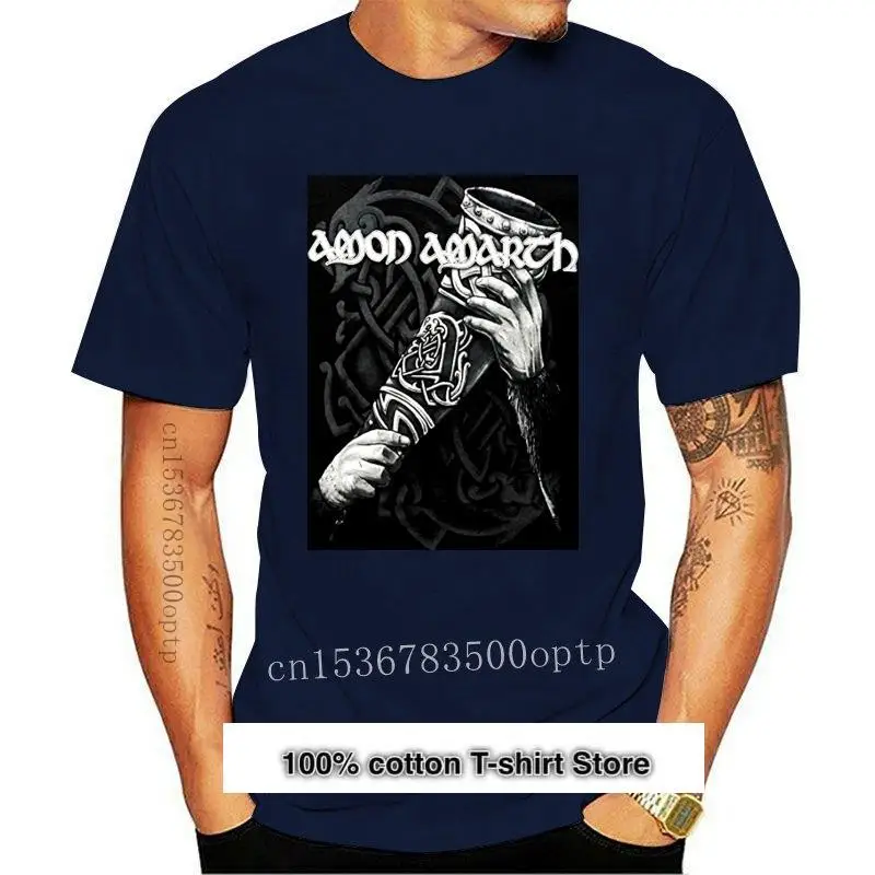 

Camiseta de Amon Amarth Поднимите свои рога для мужчин и женщин, новая камиза переключенная negra, новинка