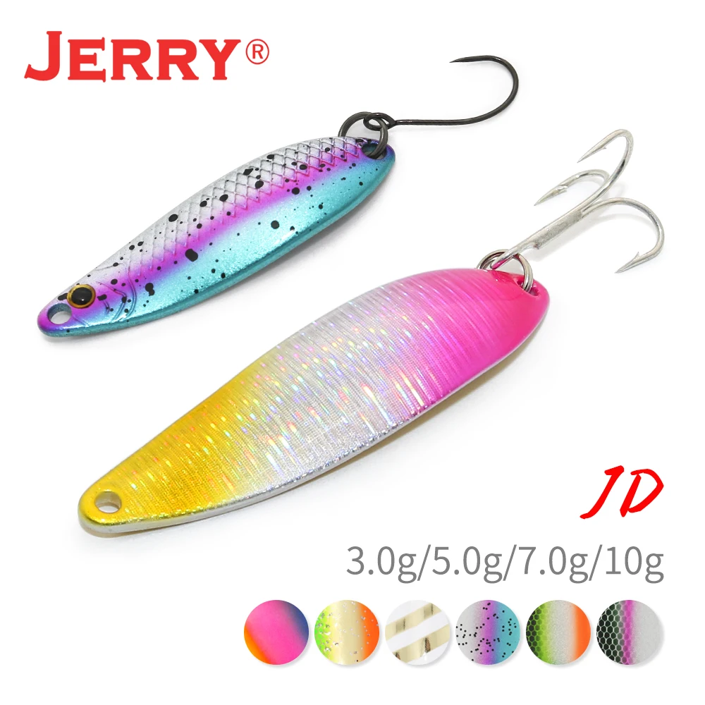 Jerry JD Artificial Spoon Lure 7g 10g Casting Metal Jigging Baits Fishing Tackle For Salmon Zander Pesca