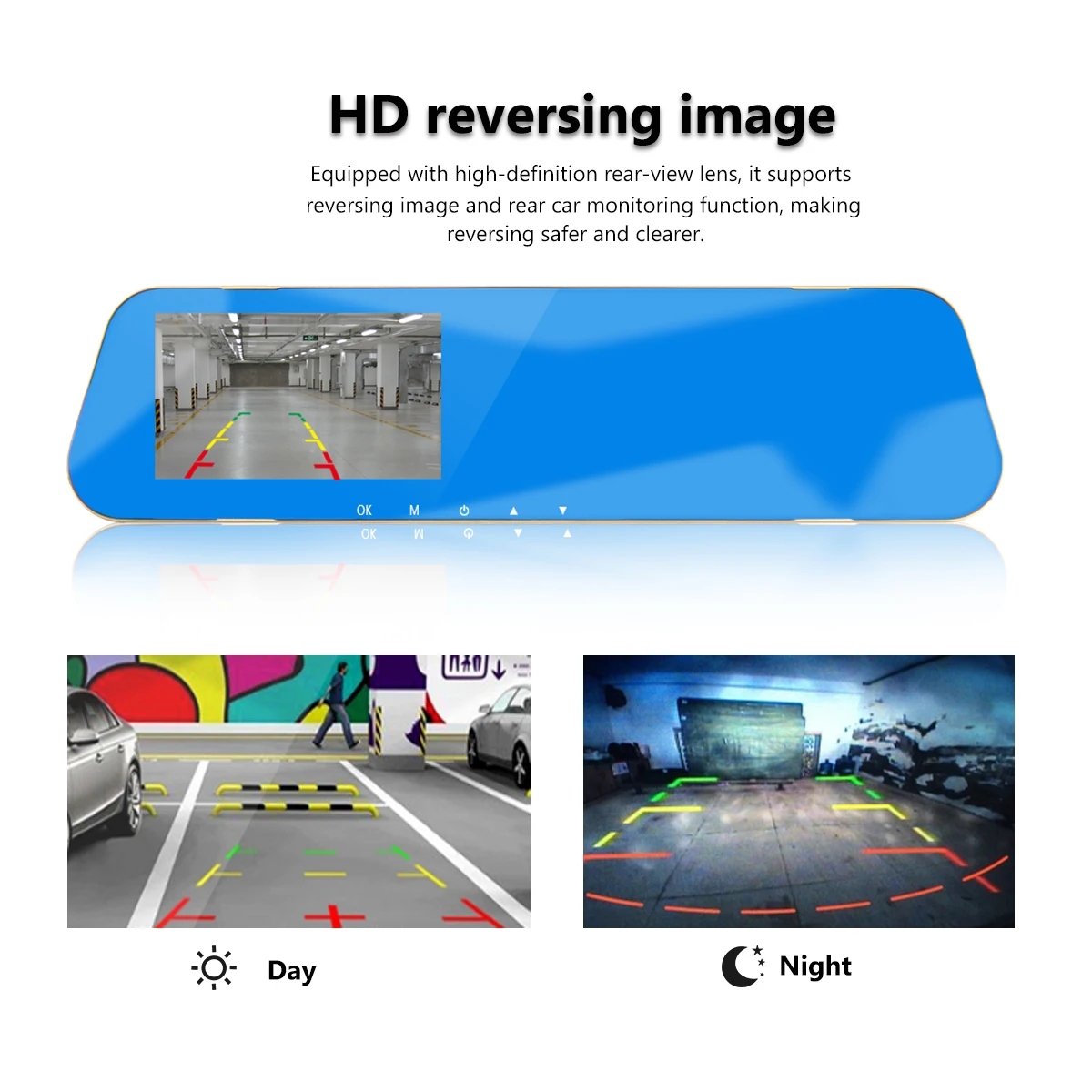 4 3 дюймов Автомобильный видеорегистратор зеркало Камера HD 1080P заднего вида