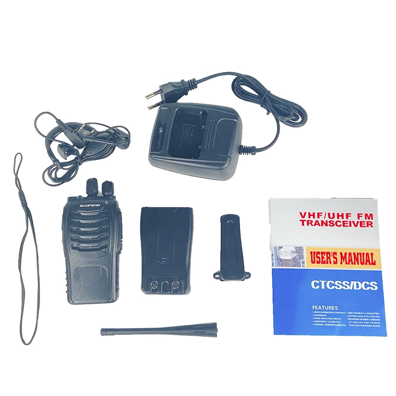 

1/2 PCS Baofeng BF-888S Walkie Talkie 5W Two-way Radio Portatile CB Radio UHF 400-470MHz 16CH Comunicador Transceiver
