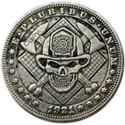 HB (90) Хобо сша Морган доллар 1921 Череп Зомби Скелет посеребренные копии монет