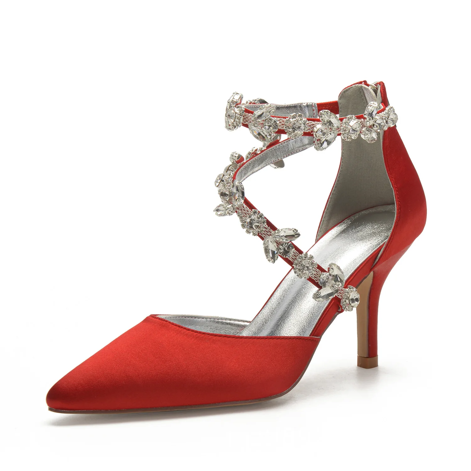 

Fashion diamond women's pointed shallow mouth high heel single shoes women's new summer sandals