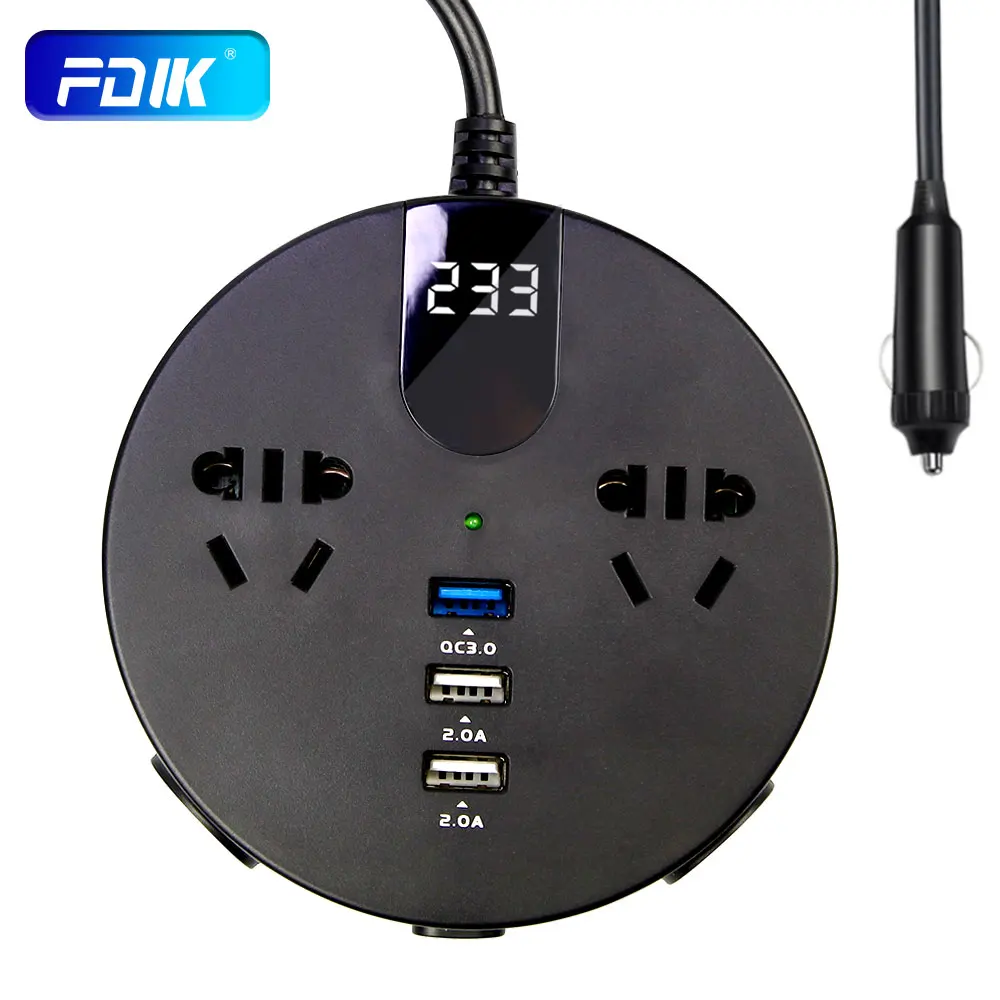 ФДИК 150W Сварочный инвертор 12v 220v ЖК дисплей с 3 USB розетки 2 порта европейского