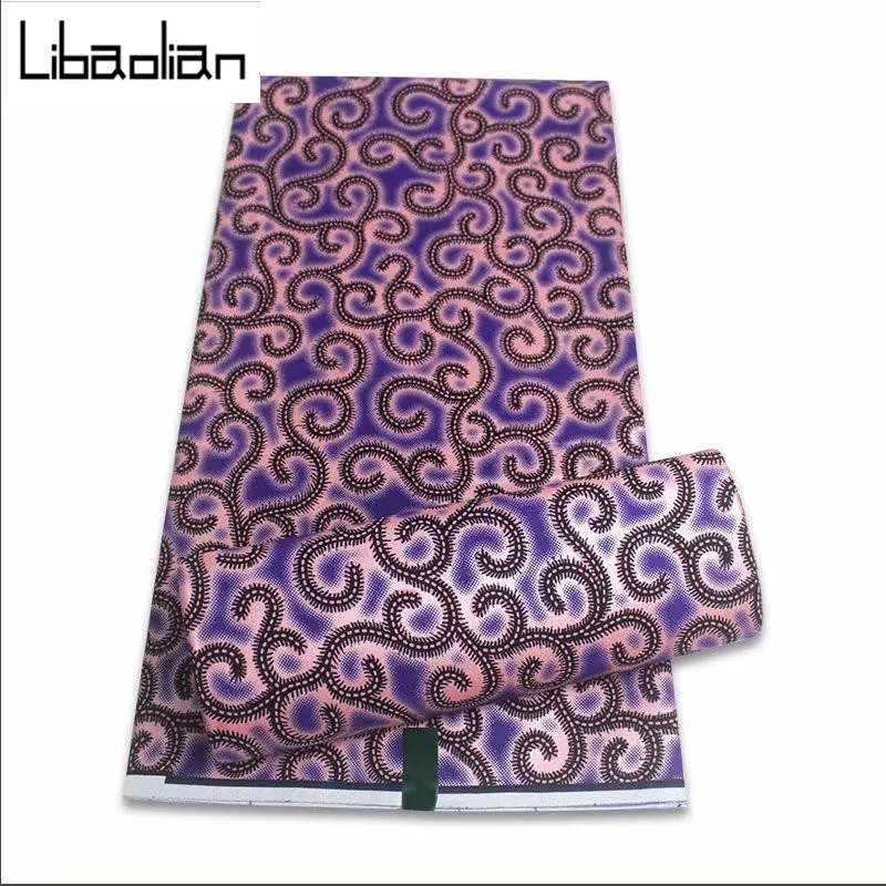 

Golden Line Layer Original Real Wax 100% cotton Fabrics soft African Wax Print Laminated Ankara Material 6 yards F1-13