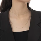 Простое многослойное медное ожерелье-цепочка для женщин модные тонкие цепочки золотого цвета на шею 2022 Модные Ювелирные изделия Подарки ошейник для девушек
