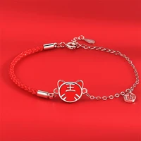 kofsac chinese style 12 zodiac tiger bangles new year jewelry 925 sterling silver bracelets for women birthday accessories gifts