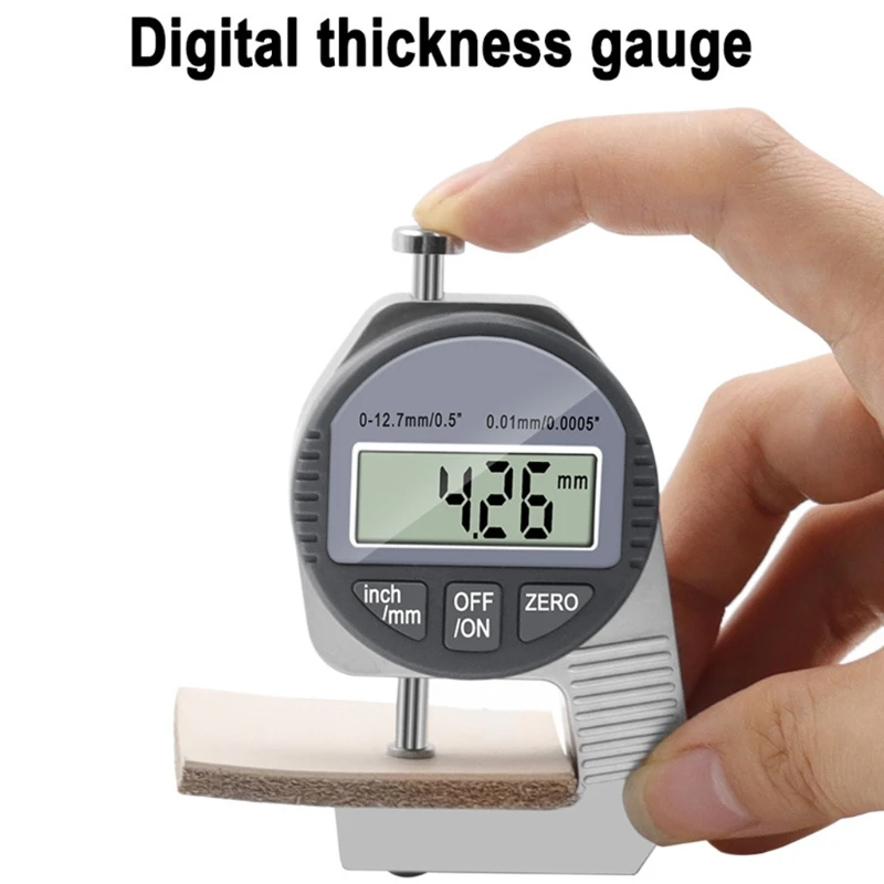 

Digital Thickness Gauge Thickness Measuring Tool with LCD Display 0.0005" (0.01mm) Resolution for Engineer Use