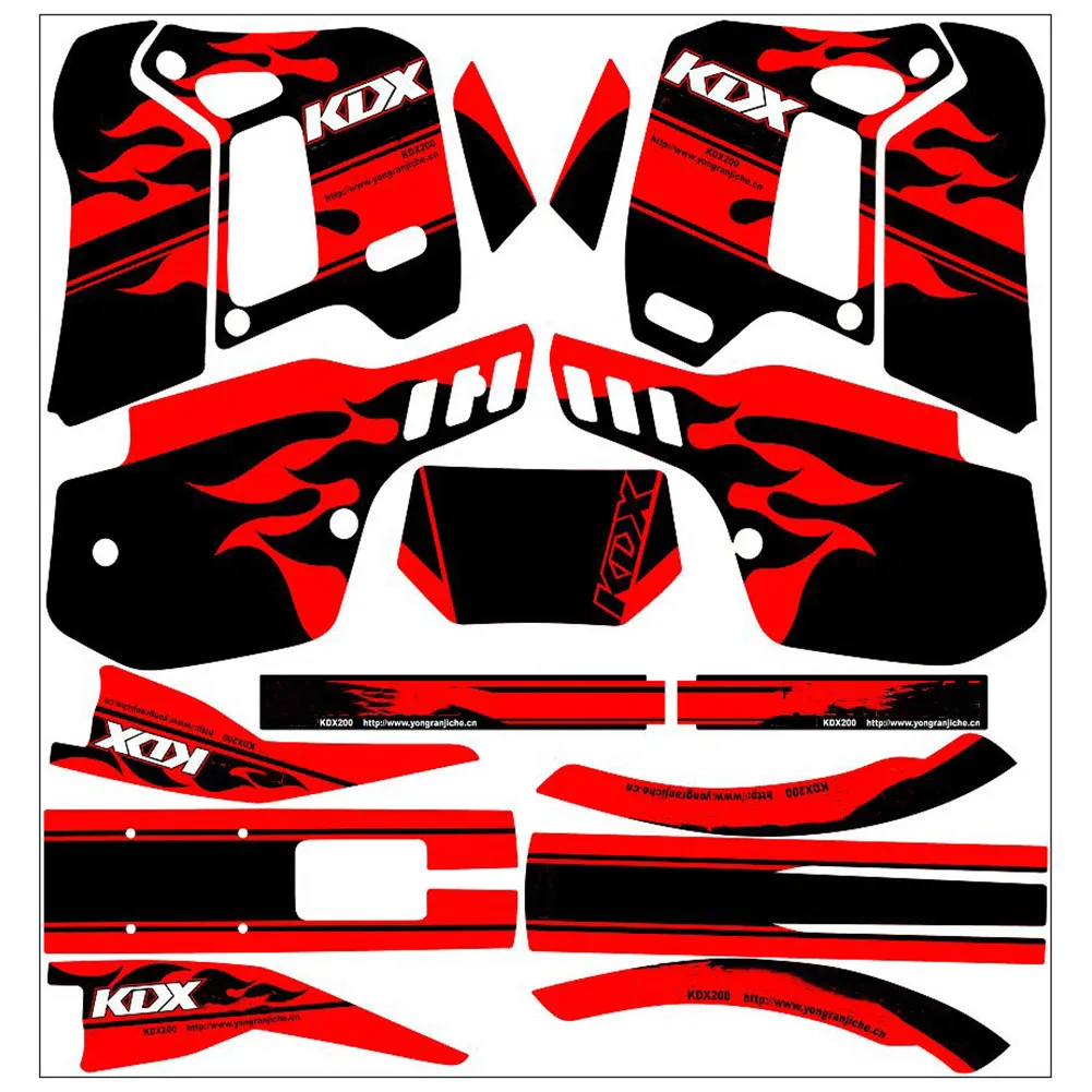 Для KAWASAKI KDX 200 KDX200 1994 1993 1992 1991 1990 1989 графические фоны для мотоцикла велосипеда