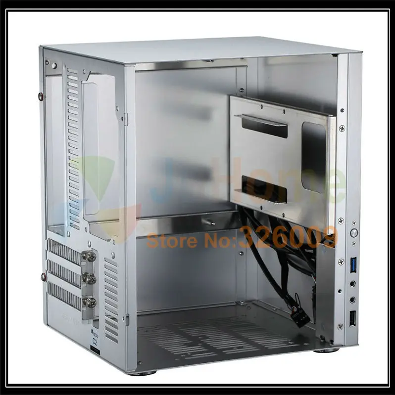 Чехол Jonsbo C2 Silver C2S HTPC ITX для мини компьютера с алюминиевой поддержкой 3 5 ''HDD USB3.0