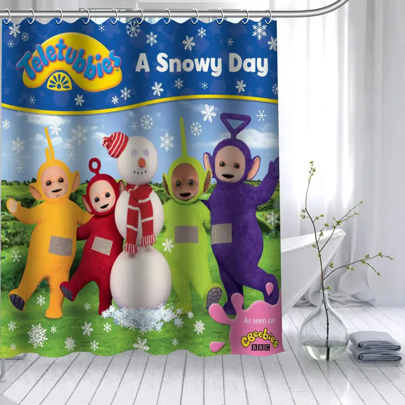 Custom Teletubbies Shower Curtain 3D Waterproof Polyester Fabric Bath High Defintion Printing 12 Hooks For The Bathroom | Дом и сад