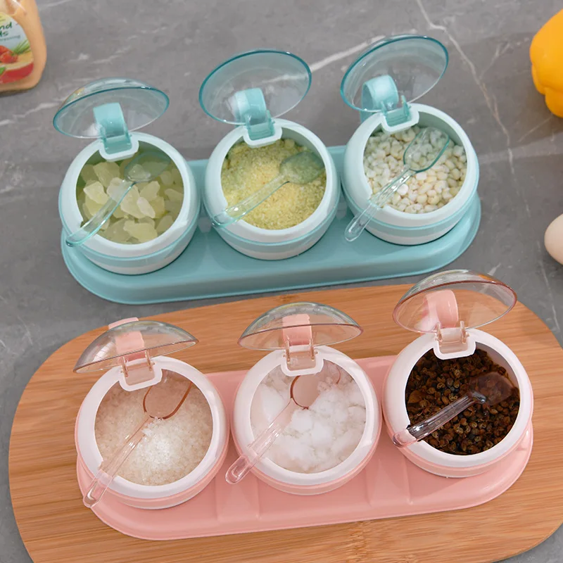 3 шт. сферические коробки для приправ диспенсер визуальная звезда специй с ложкой