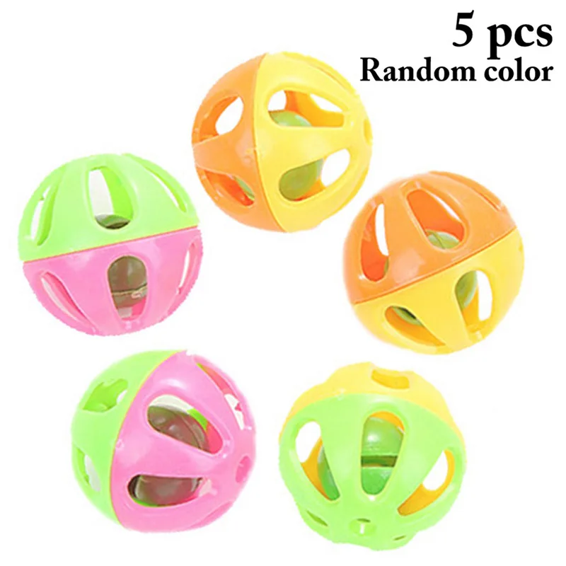 5 шт. игрушечный мяч-колокольчик для кошек разные цвета | Дом и сад