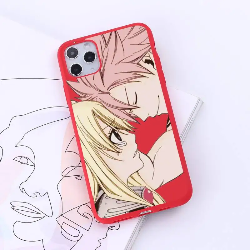 

FAIRY TAIL Phone Case Red Candy Color for iPhone 6 7 8 11 12 s mini pro X XS XR MAX Plus