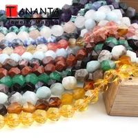 natural faceted stone beads crystal agate amethyst aquamarine beads for jewelry making diy handmade bracelets 6 8 10mm 15inch
