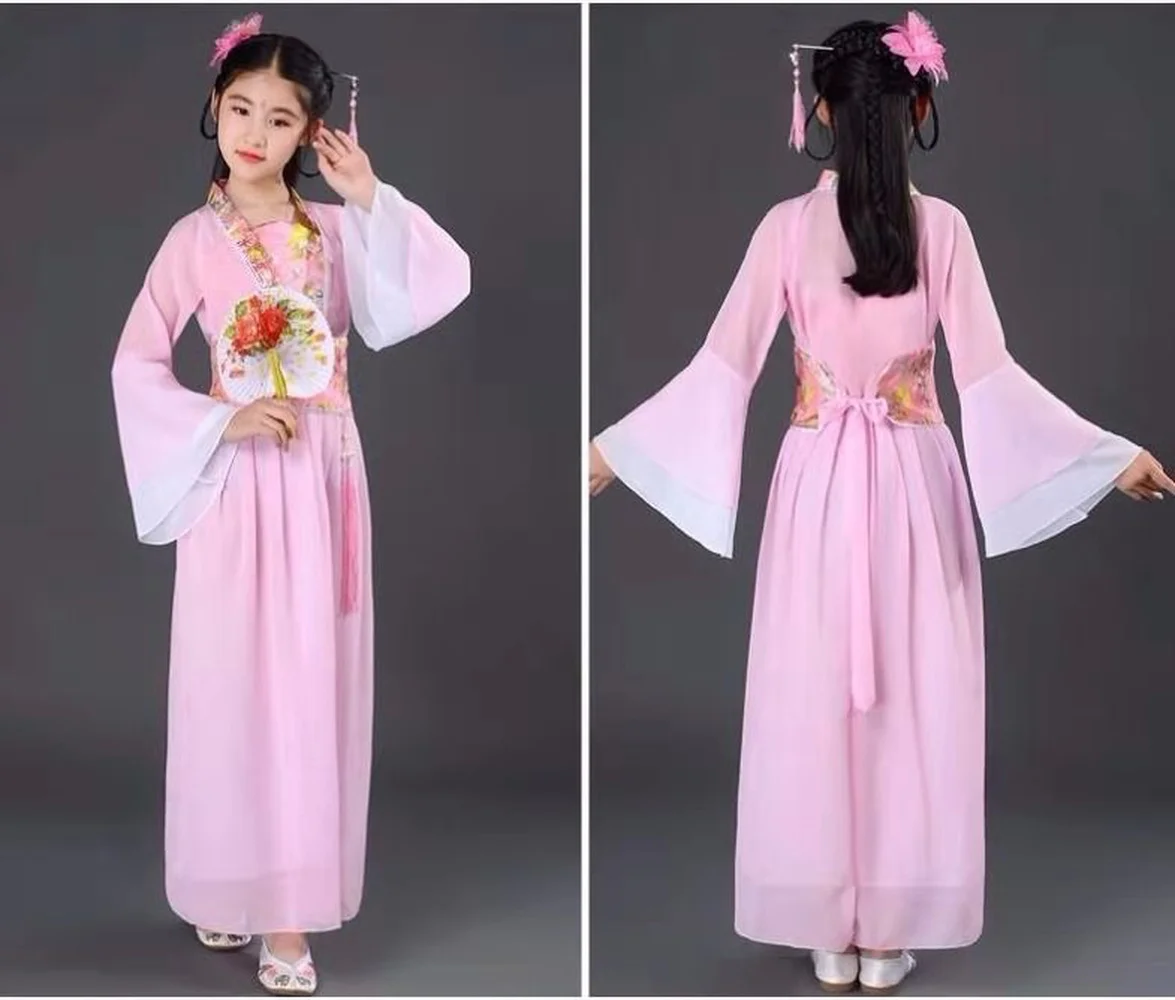 Hanfu древний китайский традиционный веер для танцевального костюма девочек
