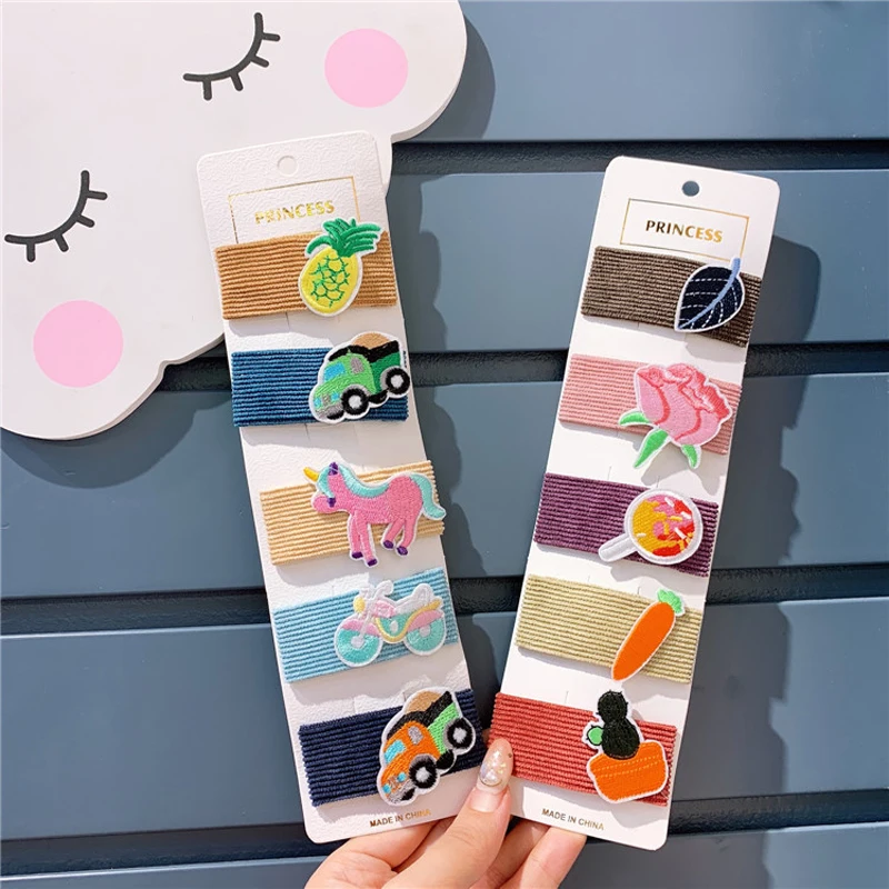 

Новинка, детские вельветовые заколки для волос с мультяшным автомобилем, мотоциклом, заколки для волос с фруктовыми цветами, прямоугольные ...