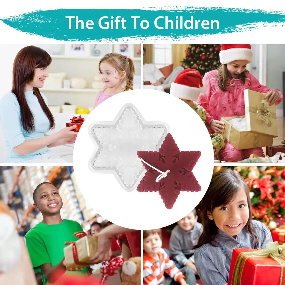 Снежинка Форма Свечи многоразовые DIY ручной работы свечи мыло формы пластиковые