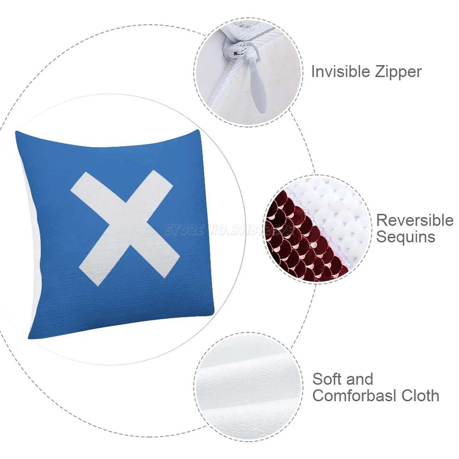 Наволочка с пайетками украшение для дома и кафе сменная цветная наволочка Чоппер