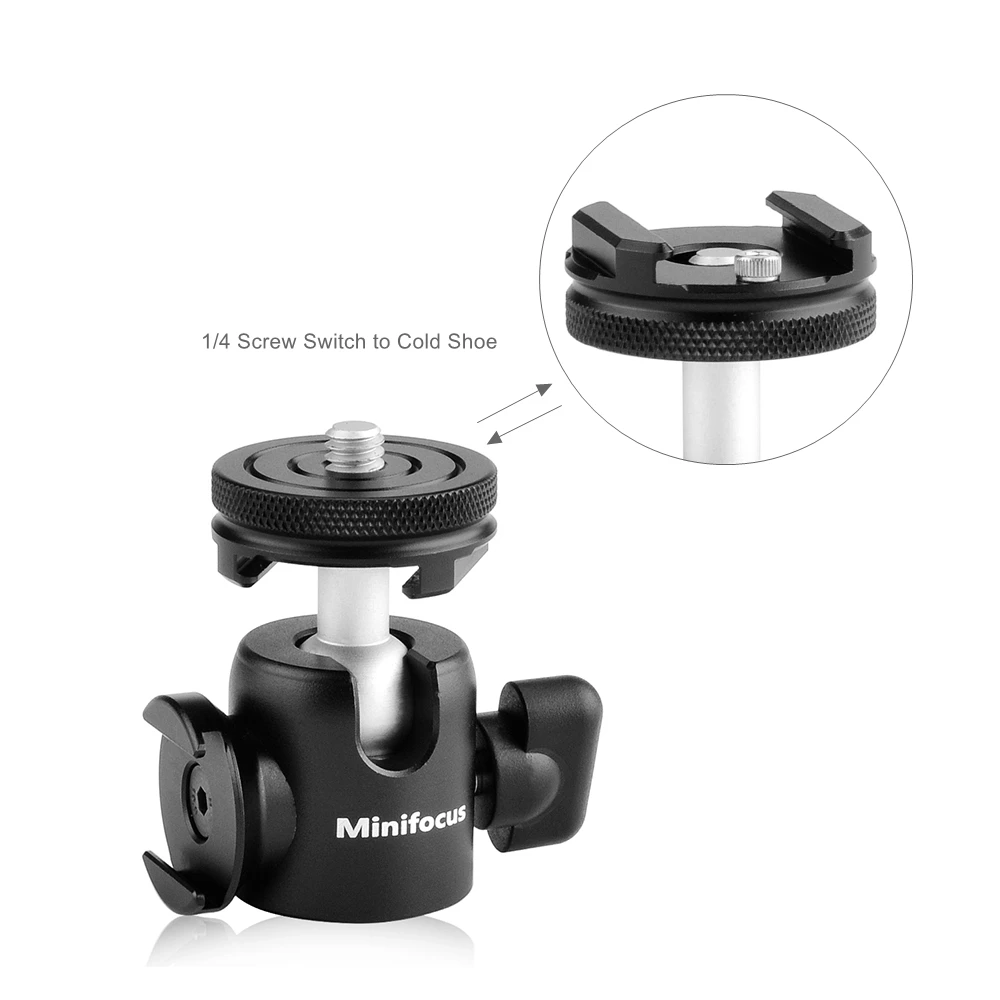 Штатив для камеры мини шаровая Головка адаптер с холодным башмаком микрофон