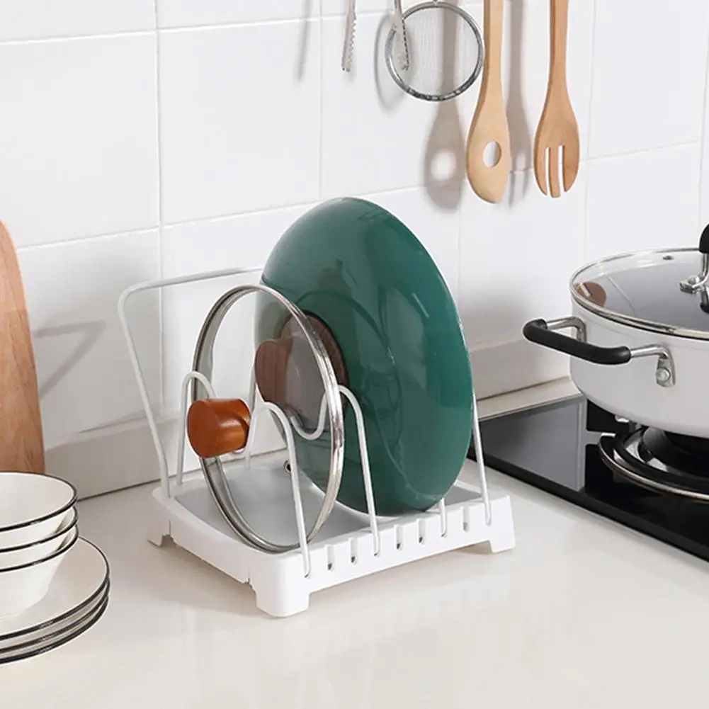 

Steel Wire Pan Lid Rack For Kitchen Rack Cutting Board Rack Pan Rack Removable And Drainable Kitchen Storage