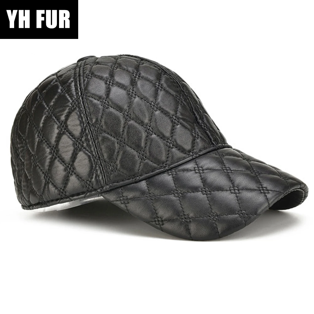 Мужская бейсболка из натуральной овечьей кожи Осень-зима 2020 | Аксессуары для