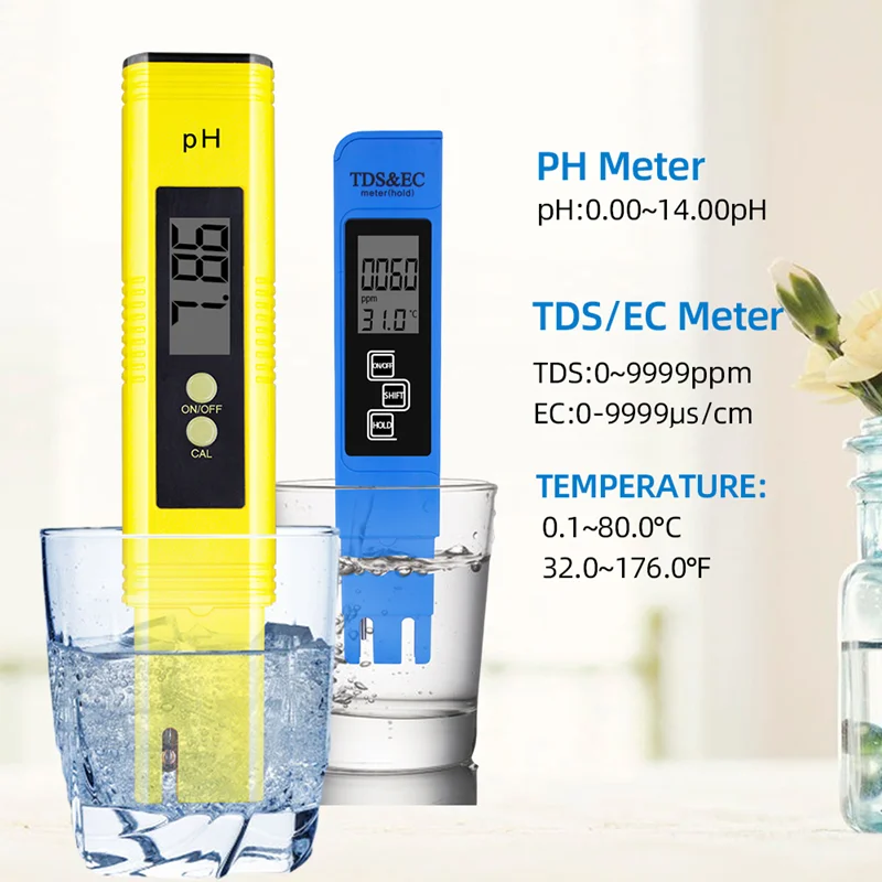 PH тестер и 3 в 1 TDS EC Тестер ЖК дисплей фильтр для воды гидропонный счетчик бассейна