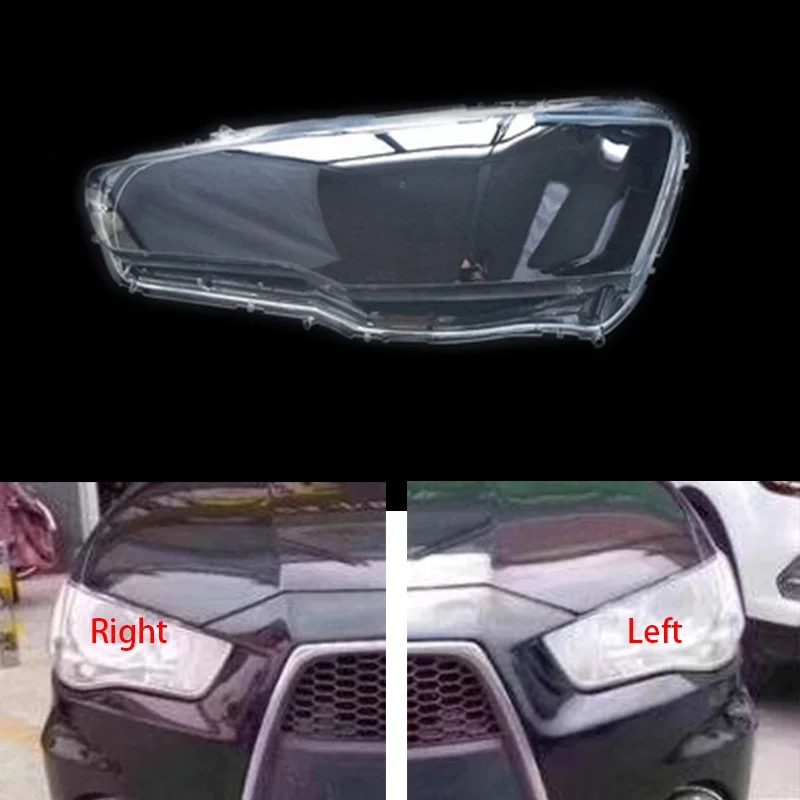 Для MITSUBISHI Outlander 10 11 накладка на фару лампа абажур налобный фонарь стеклянный
