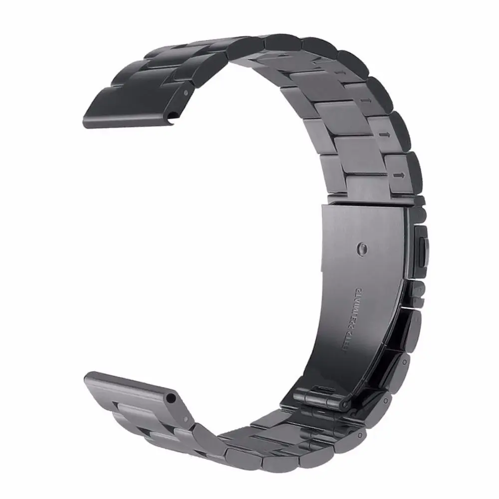 Black Для Garmin Vivoactive 3 Band 20 мм быстросъемный металлический ремешок из нержавеющей стали для Garmin Vivomove HR Forerunner 645 - Цвет ремешка: Black