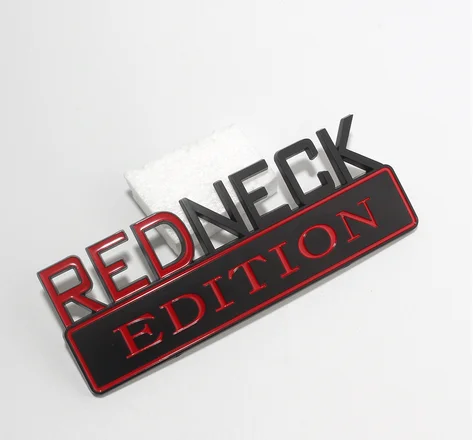 

Auto Black REDNECK EDITION Emblem Auto Trunk Fender Badge Decals Stickers Car Accessories