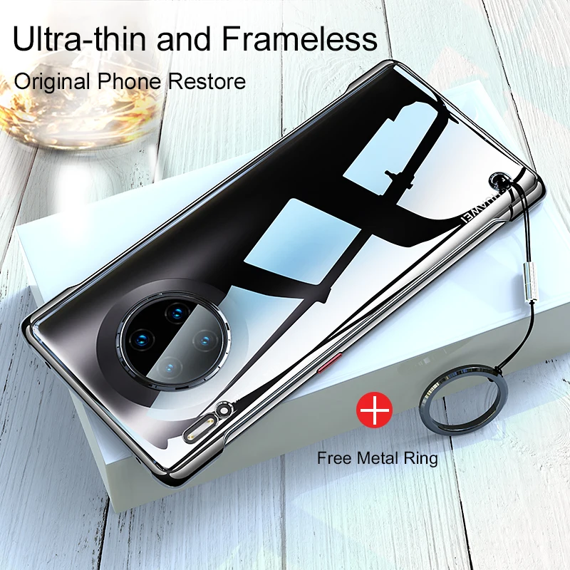 Luxury Plating Case For Huawei Mate 30 Pro Transparent Frameless Hard Back Cover Mate30 Phone Cases |