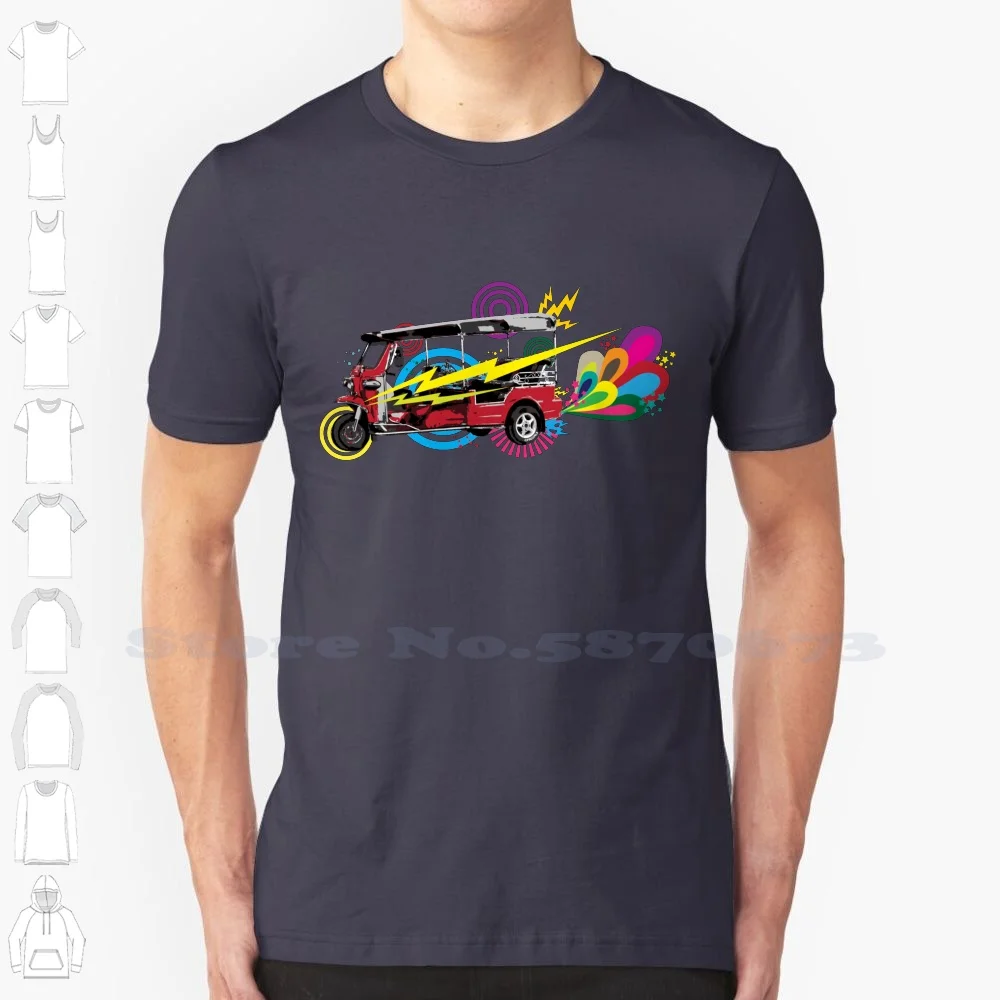 

Bonzer Tuk-Tuk Summer Funny T Shirt For Men Women Motorcycle Color Transport Stars Wheels Thailand Hotrod Transportation Tuk_Tuk