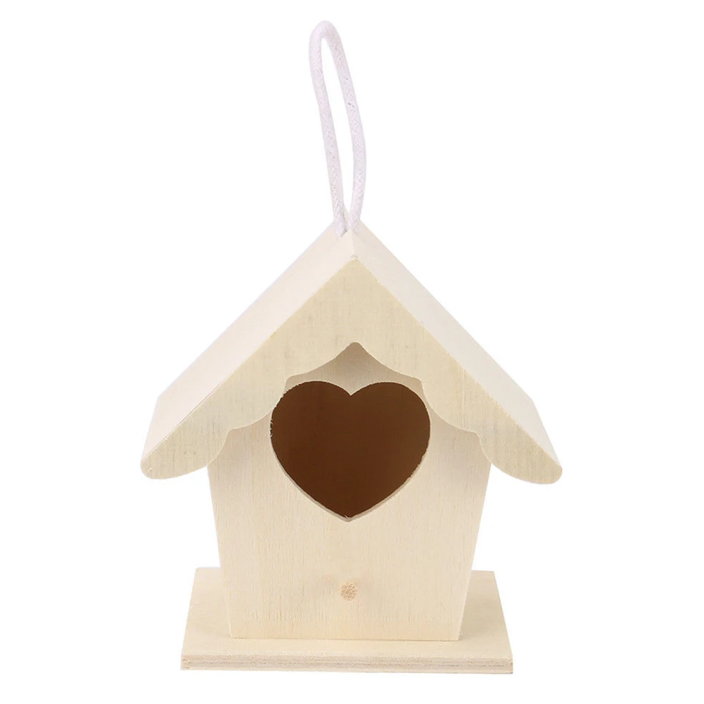 Домашнее ремесло прочный в форме сердца открытый DIY Осиновая деревянная клетка