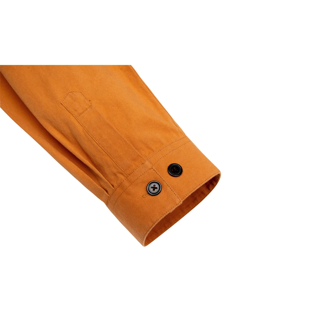 Повседневные рубашки в стиле сафари 100% хлопок мужские рабочие Рубашки с длинным