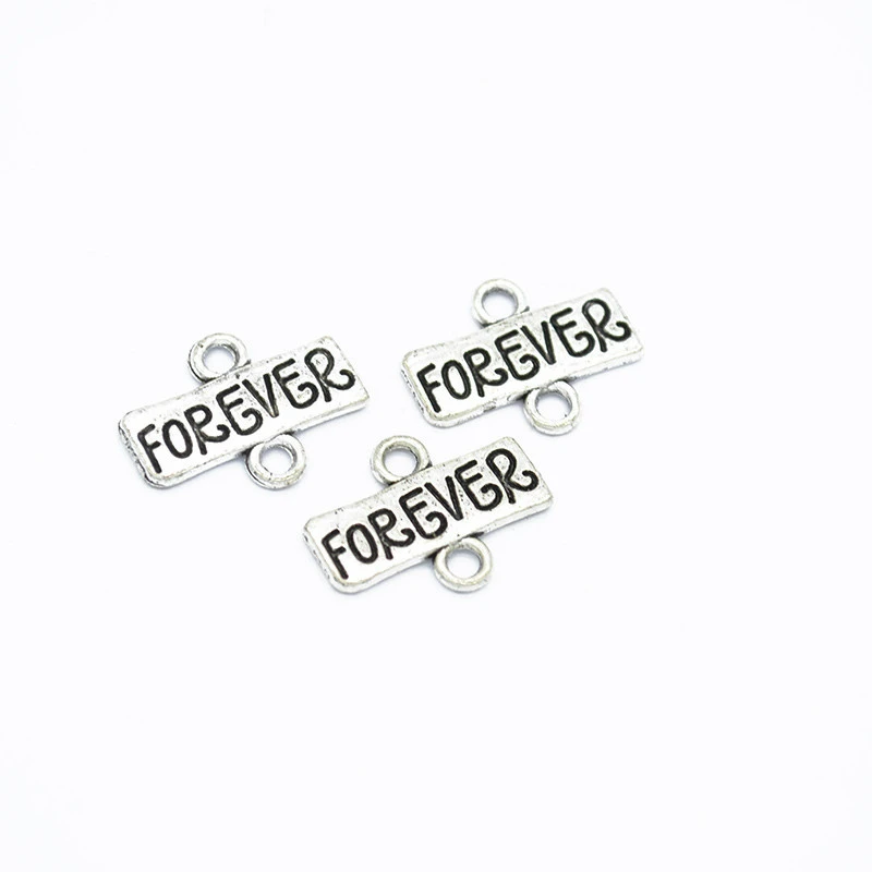 

110pcs Forever Charms DIY Jewelry Making Pendant Fit Bracelets Necklaces Earrings Handmade Crafts antique silver color