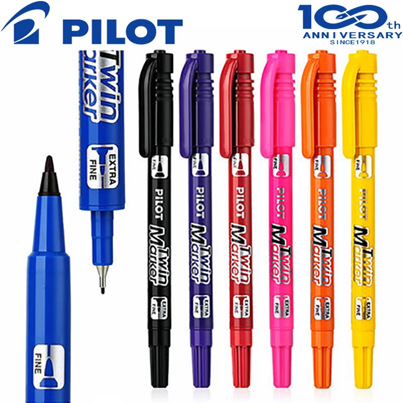 

Japan PILOT SCA-TM-S12 Twin Point Marker Pen 12 Colors Set Double Head Writing Drawing Painting Office Stationery Pens