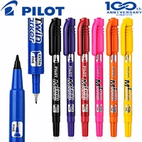 japan pilot sca tm s12 twin point marker pen 12 colors set double head writing drawing painting office stationery pens