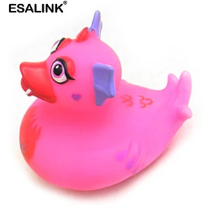ESALINK 8,5 см Игрушки для ванны игрушки для воды Детские Игрушки для ванны с бантиком Дракон утка резиновая утка игрушка детский подарок Когнитивная плавающая игрушка Детские игрушки