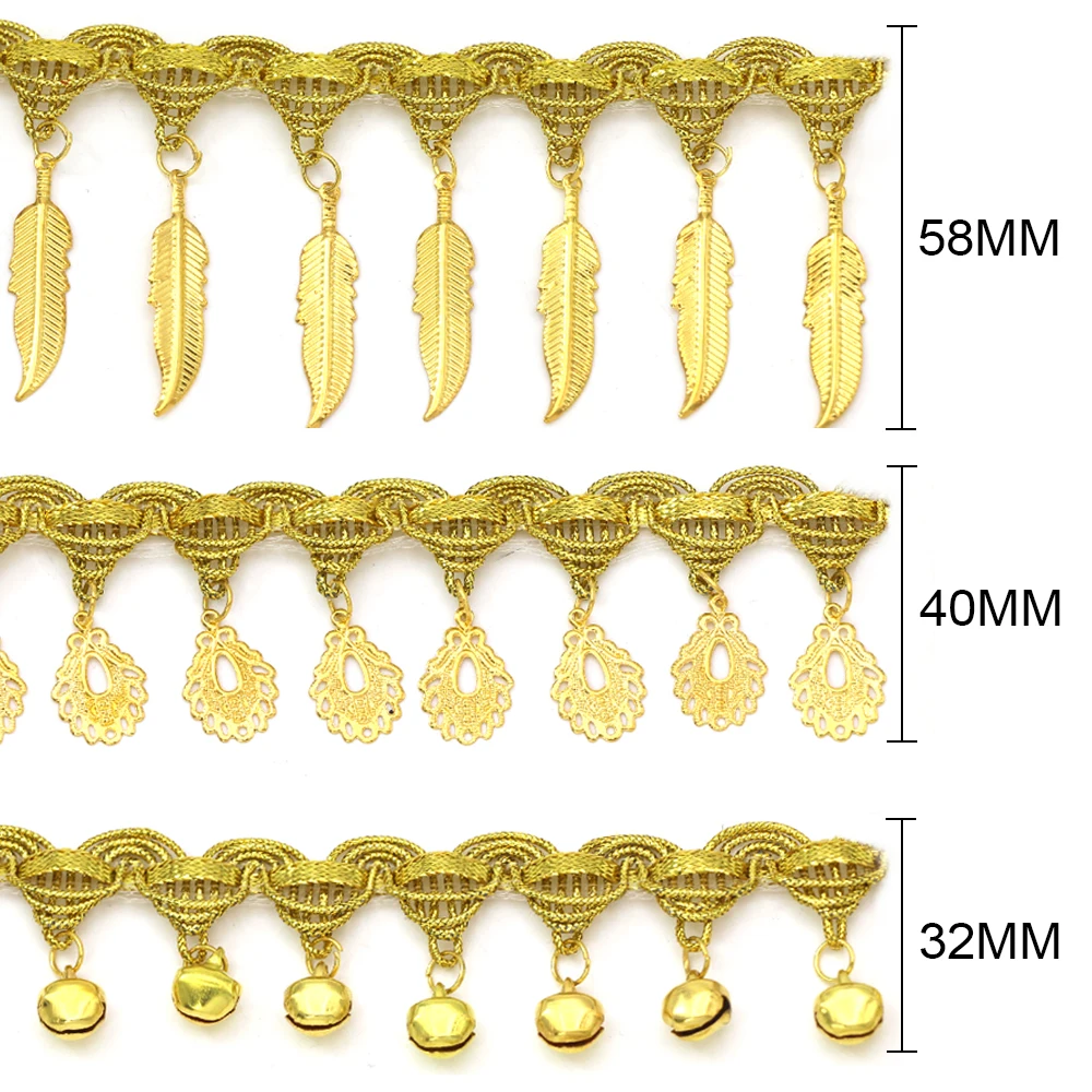 1 ярд блестки для кружева кружевная лента металлические кисточка ткань отделка