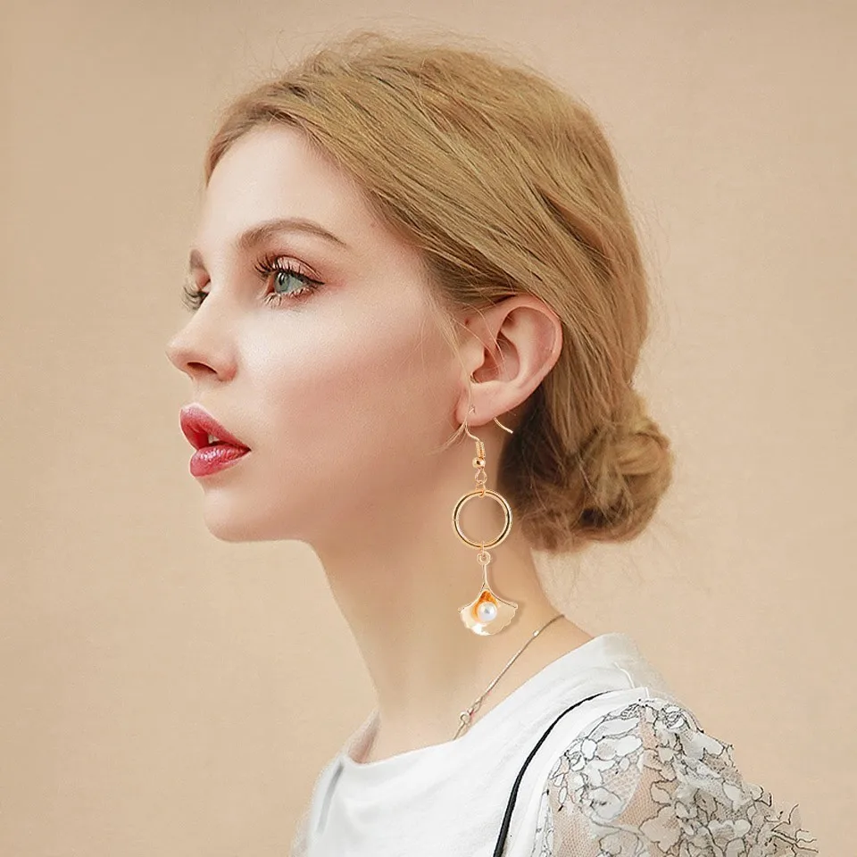 Women Trendy Design Korean Drop Earrings Fashion Gift For Lover Beach Earrings Female Women Handmade Wedding Jewelry