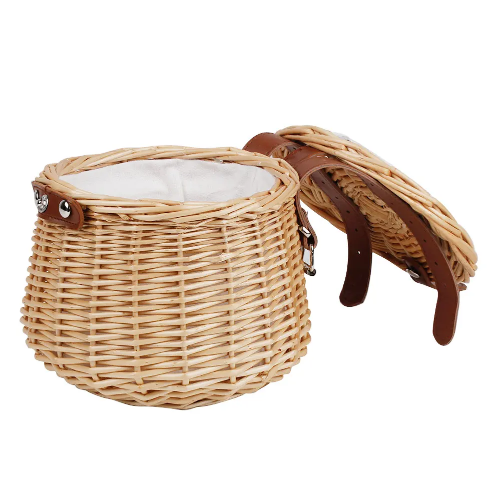 

Bike Basket Bicycle Front Handlebar Basket Handwoven Plastic Rattan Bike Basket for Kids Bicycle Accessories High-quality