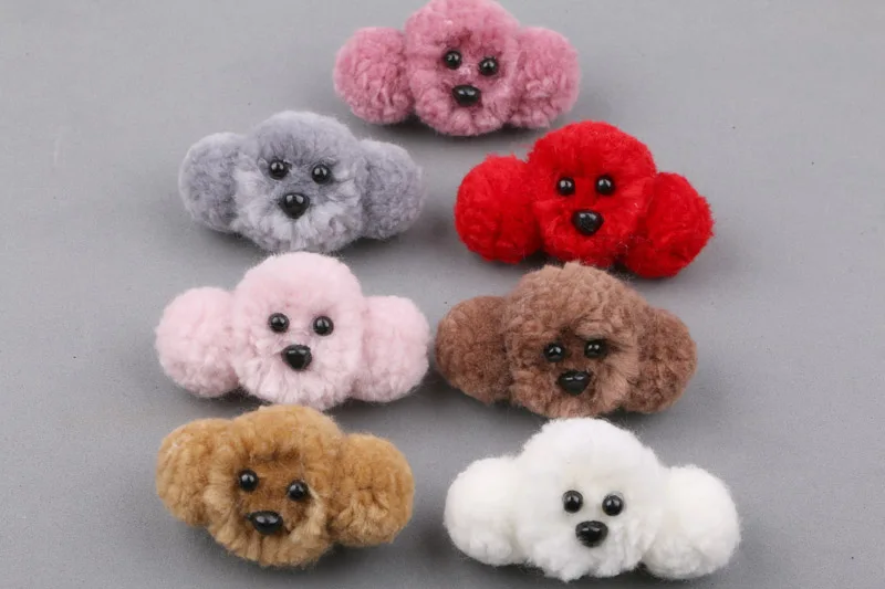 Мини заказ 2 шт 65*40 мм 3D Kawaii голова собаки куклы девушка волос ювелирные изделия DIY