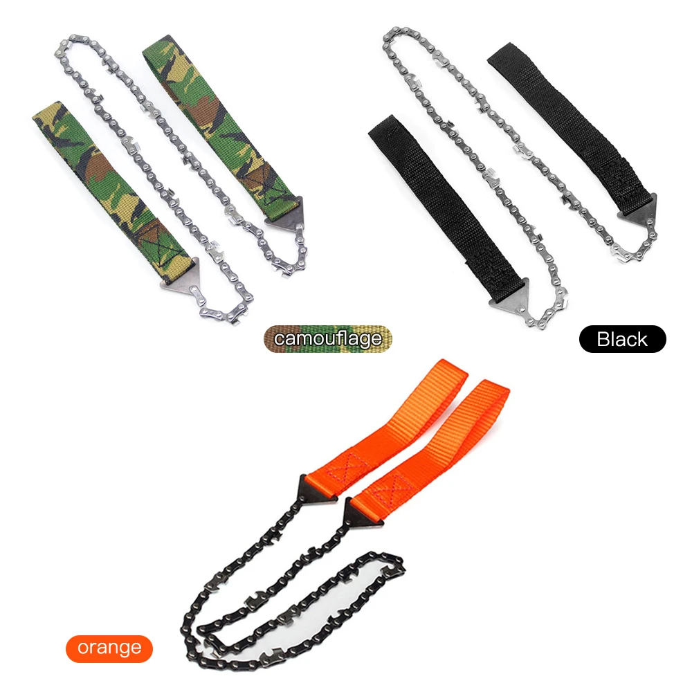 Ручная цепная пила карманная для выживания с ремнем Сумка кемпинга на открытом