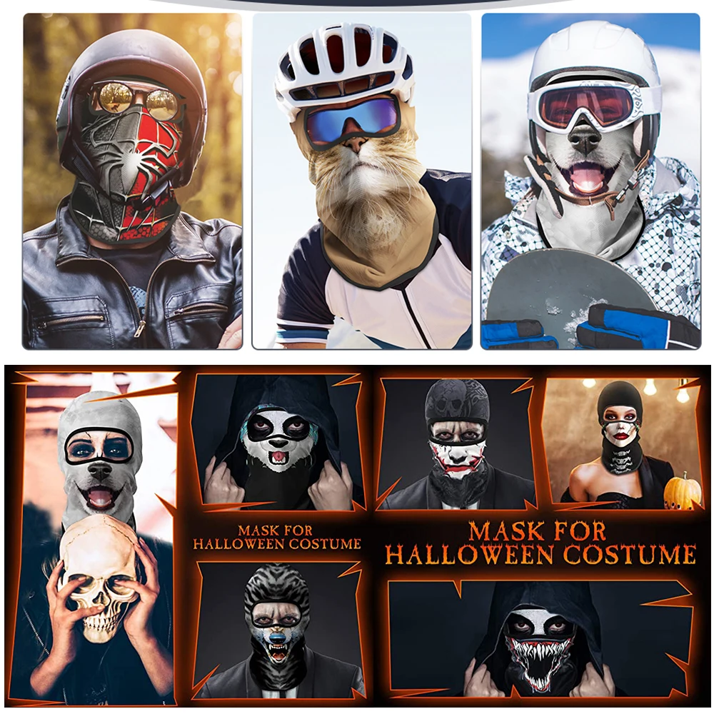 Мужская/женская ветрозащитная велосипедная маска-шарф